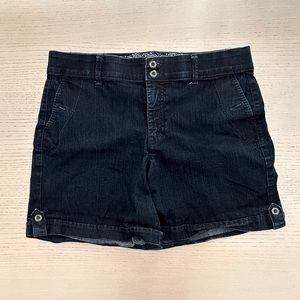 Gloria Vanderbilt Dark Denim Mid-Rise Shorts
